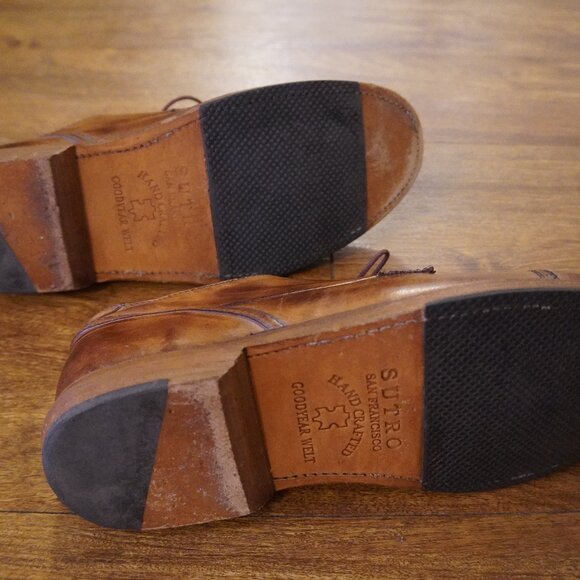Sutro Footwear Ralston Oxford Brown Leather Dress Shoes Formal Business Casual